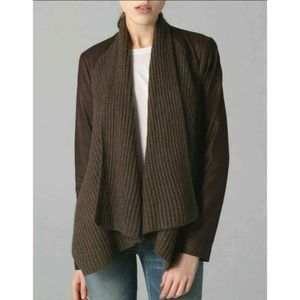 Vince  |Leather Wool & Yak Hair Jacket size Small